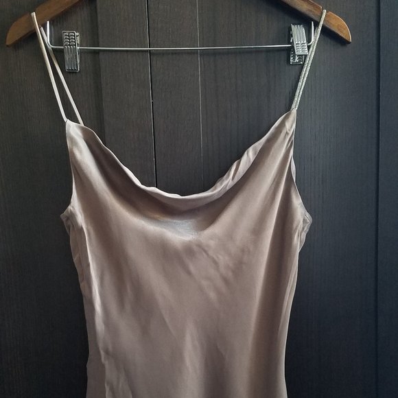 NWT RHINESTONE STRAP SLIP DRESS. - Picture 4 of 8